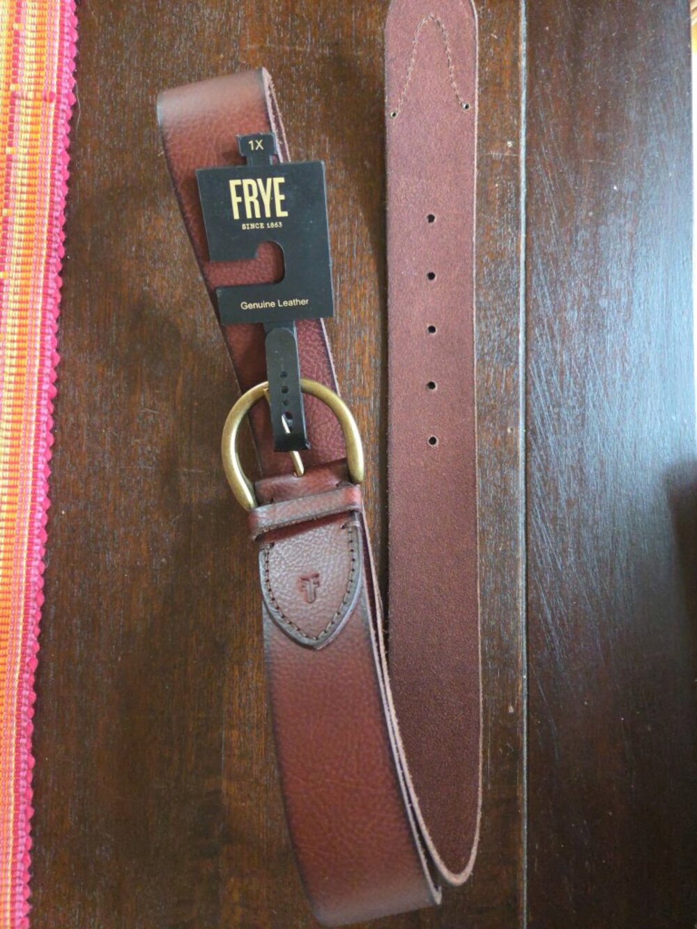 Frye Men's Brown Leather Belt